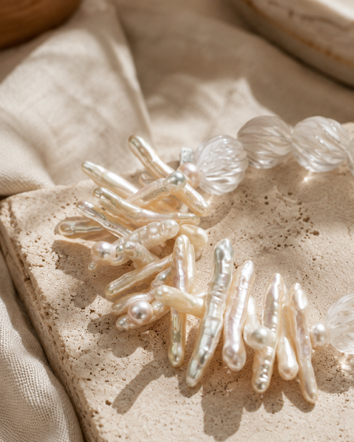 Aurora Baroque Pearl Bracelet | Handmade Nature-Inspired Bracelet