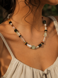 Verdant Muse · Natural Crystal & Baroque Pearl Necklace