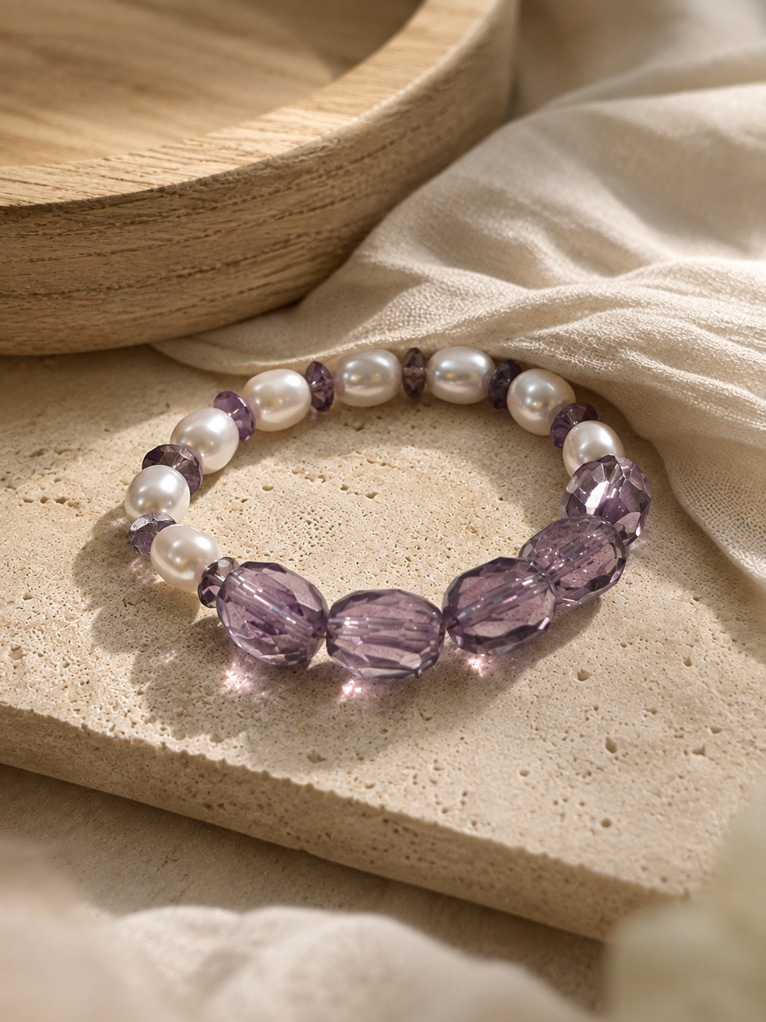 Amethyst Whisper Natural Stone Bracelet