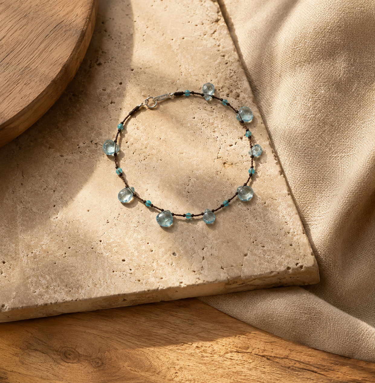 Topaz Drop Bracelet | Handmade S925 Sterling Silver Bracelet