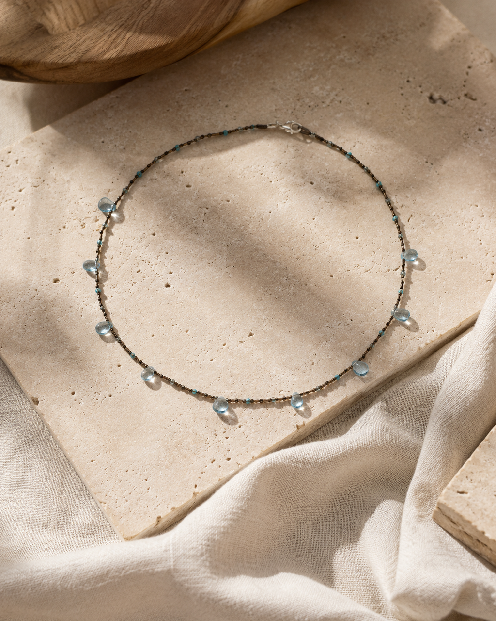 Topaz Drop Jewellery Set | Handmade Necklace & Bracelet | S925 Sterling Silver