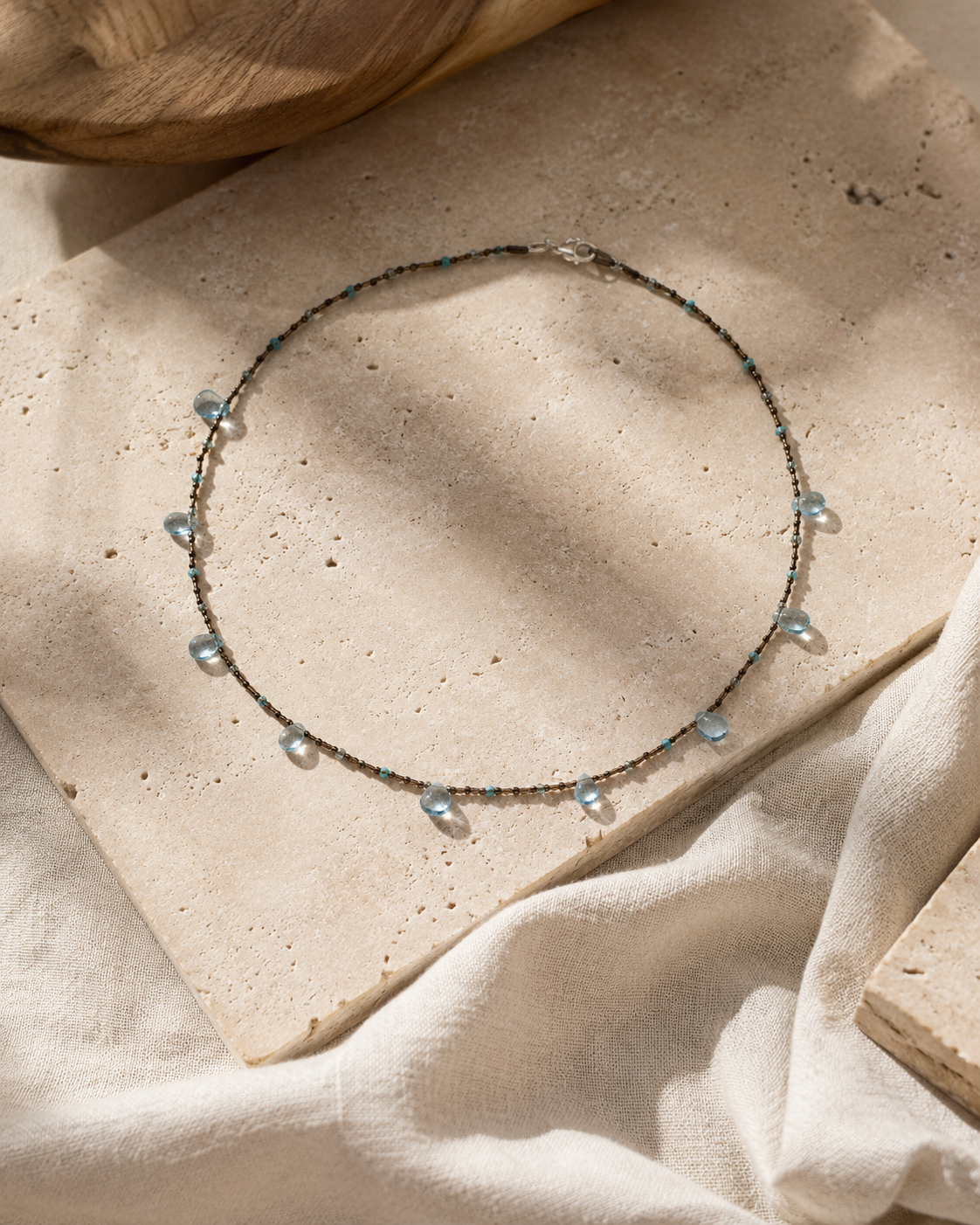 Topaz Drop Jewellery Set | Handmade Necklace & Bracelet | S925 Sterling Silver