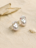 Maris Large Baroque Pearl Stud Earrings