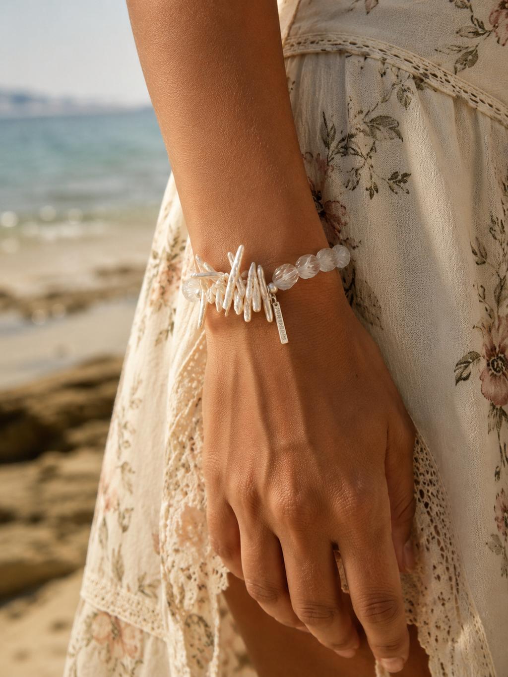 Aurora Baroque Pearl Bracelet | Handmade Nature-Inspired Bracelet